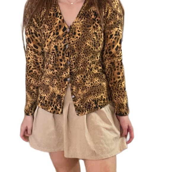 Gap Skirt Girls Size Xl 12 cotton pleated school uniform tan side zip adult Sm - Picture 3 of 9